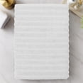 thumbnail image 5 of RIVERSIDE 2 Pack Oversized Bath Sheets 35x70 Soft Quick-Dry 600 GSM Ribbed Cotton Towels - White, 5 of 8