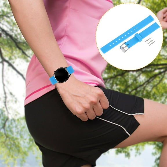 WHAMVOX 12 Mm Thin Waterproof Watch Strap Unisex Watch Band Miss 20X1.4CM Blue