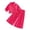 Hot Pink, variant on Girls Outfits Button Down Lace Lapel Top with Pleated Wide Leg Pants Cute Clothes 2 Piece Blue 5-6Years