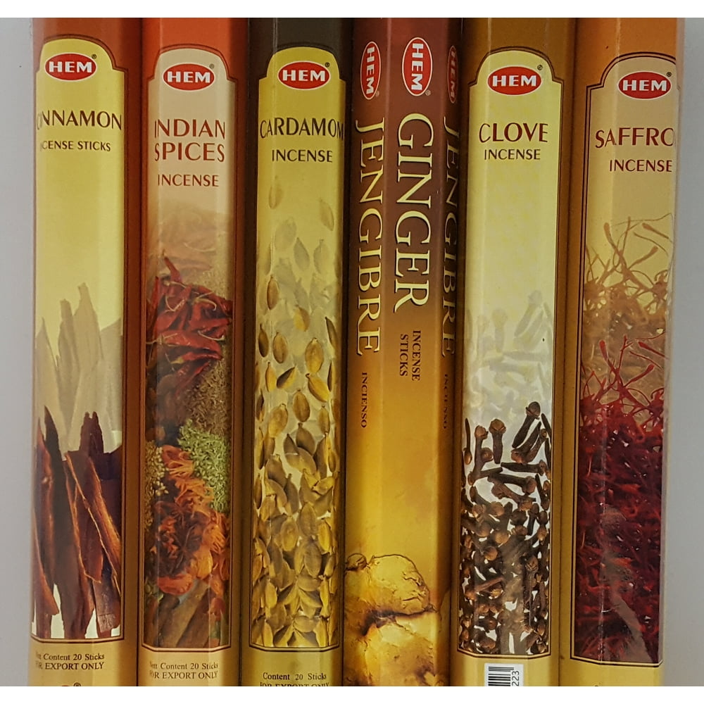 HEM Incense Exotic Spice Scents Assortment Cardamom, Cinnamon, Clove
