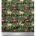 thumbnail image 1 of Soimoi Cotton Voile Fabric Leaves & Rabbit Animal Fabric Prints by Yard 56 Inch Wide, 1 of 1