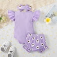 thumbnail image 4 of Futezty Girls Summer Outfits, 4th of July Baby Girl Outfits Toddler Girl Clothes Baby Summer Matching Outfits Bow Embroidery Short Sleeve Shirt Shorts Set, 4 of 8