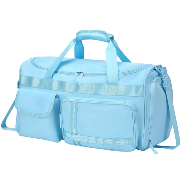 Bolsa de viaje MAXTOP tipo duffle azul claro resistente al agua