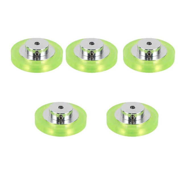 5X 200mm Aluminum Polyurethane Industrial Encoder Wheel Measuring Wheel for Measuring Rotary Encoder,5 x Encoder wheel,Green & Silver