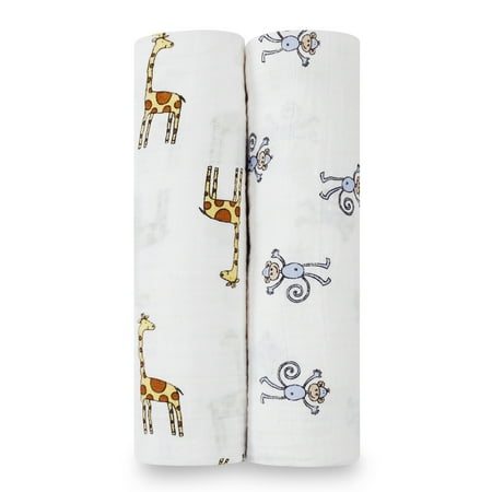 aden + anais Classic Swaddles Cotton Muslin Baby Blankets (2 Count)