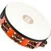 MEINL Traditional Goat-Skin Wood Tambourine Two Rows Steel Jingles