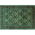 thumbnail image 1 of Ahgly Company Indoor Rectangle Persian Turquoise Blue Traditional Area Rugs, 5' x 8', 1 of 4