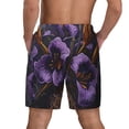 thumbnail image 2 of Lsque Mens Swim Trunks Ornate Purple Floral Vase Pattern - Bathing Suit Compression Liner - Beach Swim Shorts Swimwear - (S-3XL) - Stretch Quick Dry -Medium, 2 of 9