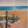 thumbnail image 2 of Atelier B Art Studio 15x15 Black Ornate Wood Framed with Double Matting Museum Art Print Titled - Quiet Seaside, 2 of 4