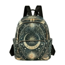 ALAZA Magical Bohomia Moon and Star Womens Travel Laptop Backpack Large Daypack Ladies Shoulder Bags M