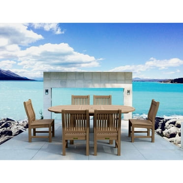 Anderson Teak Bahama Sahara 7-Pieces 8' Rectangular Dining Set