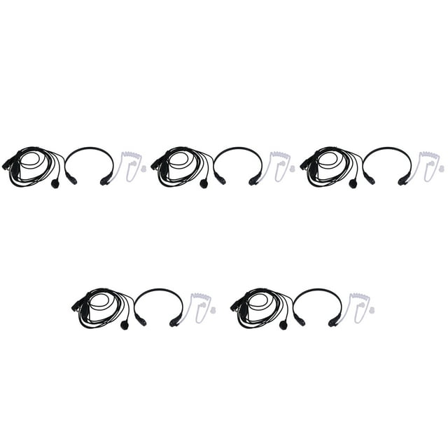 5X Micrófono de Garganta Vibración Auricular Auricular para Radio Bidireccional Uv-5R Uv-82 Uv-B6 -888S Auricular Walkie Talkie