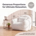 thumbnail image 2 of Homall Bean Bag Chair, Oversized Bean Bag Couch with Shredded Sponge Filler, Pumpkin Shaped Large Floor Sofa for Gaming, Reading, Relaxing in Living Room and Bedroom (Beige), 2 of 7