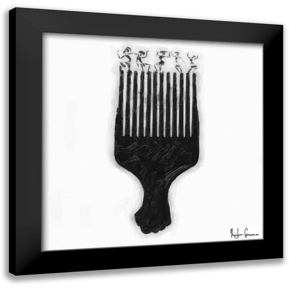 Greene, Taylor 12x12 Black Modern Framed Museum Art Print Titled - Afro Pick
