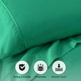 thumbnail image 4 of Superior Cotton Blend 800 Thread Count Sheet Set, California King, Hunter Green, 4 of 5