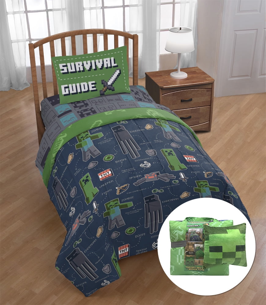 Minecraft Survival Guide Twin Bed Set 6 Piece Walmart