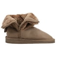 thumbnail image 3 of Kids Girls Snow Boots Sherpa Lined Faux Suede Velcro Winter Boots Camel 12, 3 of 3