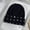 Black, variant on Rhinestone Beanie Soft Warm Winter Skully Hat (FreeSize, CreolePink)