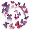 thumbnail image 3 of 12 pegatinas de pared de mariposas de PVC para decoración de bodas, fiestas, mariposas, rojas, 3 of 8