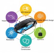 RC Cars for Kids Remote Control Car 1:12 Scale High Speed Racing Car with Lights and Sounds, Rechargeable RC Metal Racer for Boys Girls