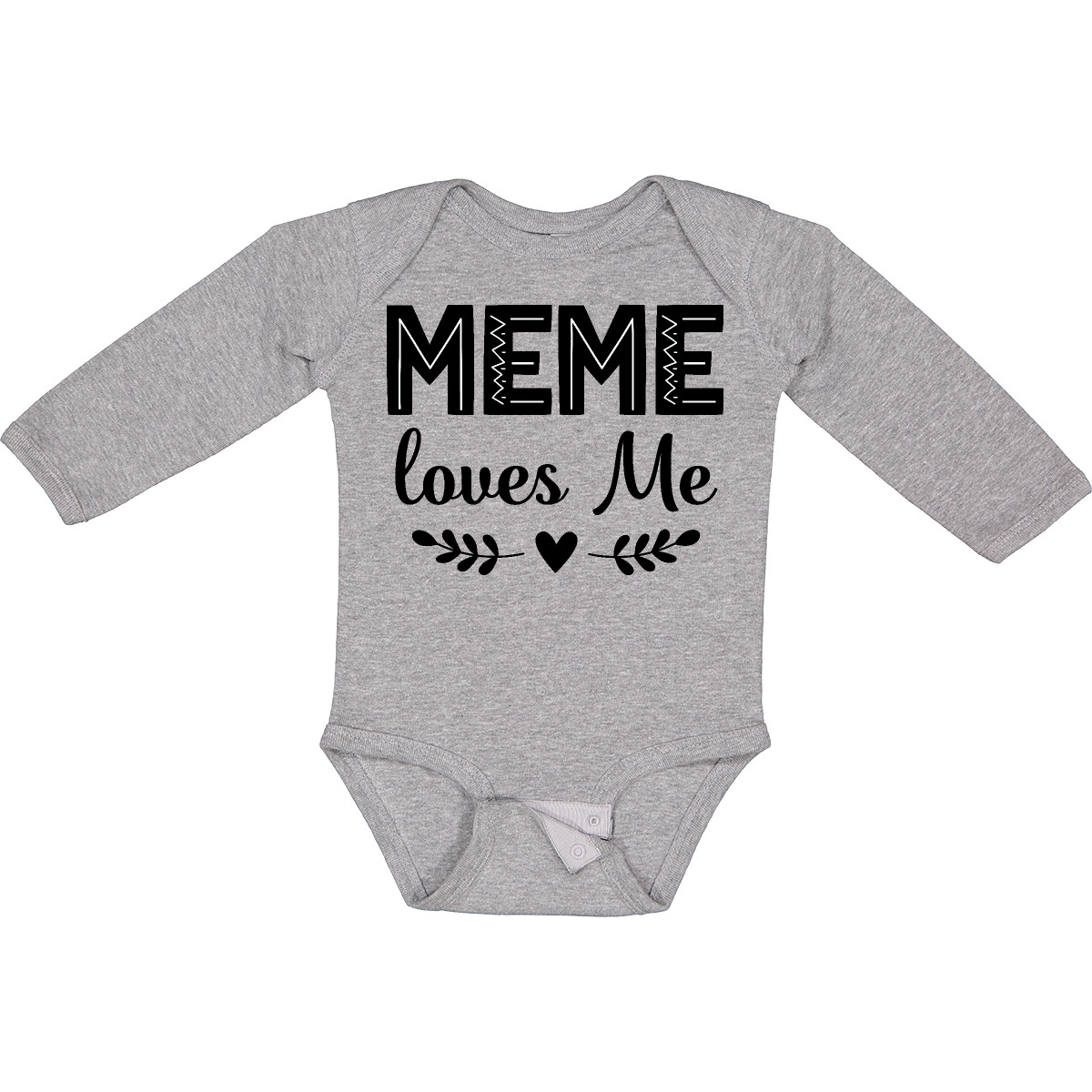 Inktastic Meme Loves Me Baby Clothes Girls Long Sleeve Baby Bodysuit