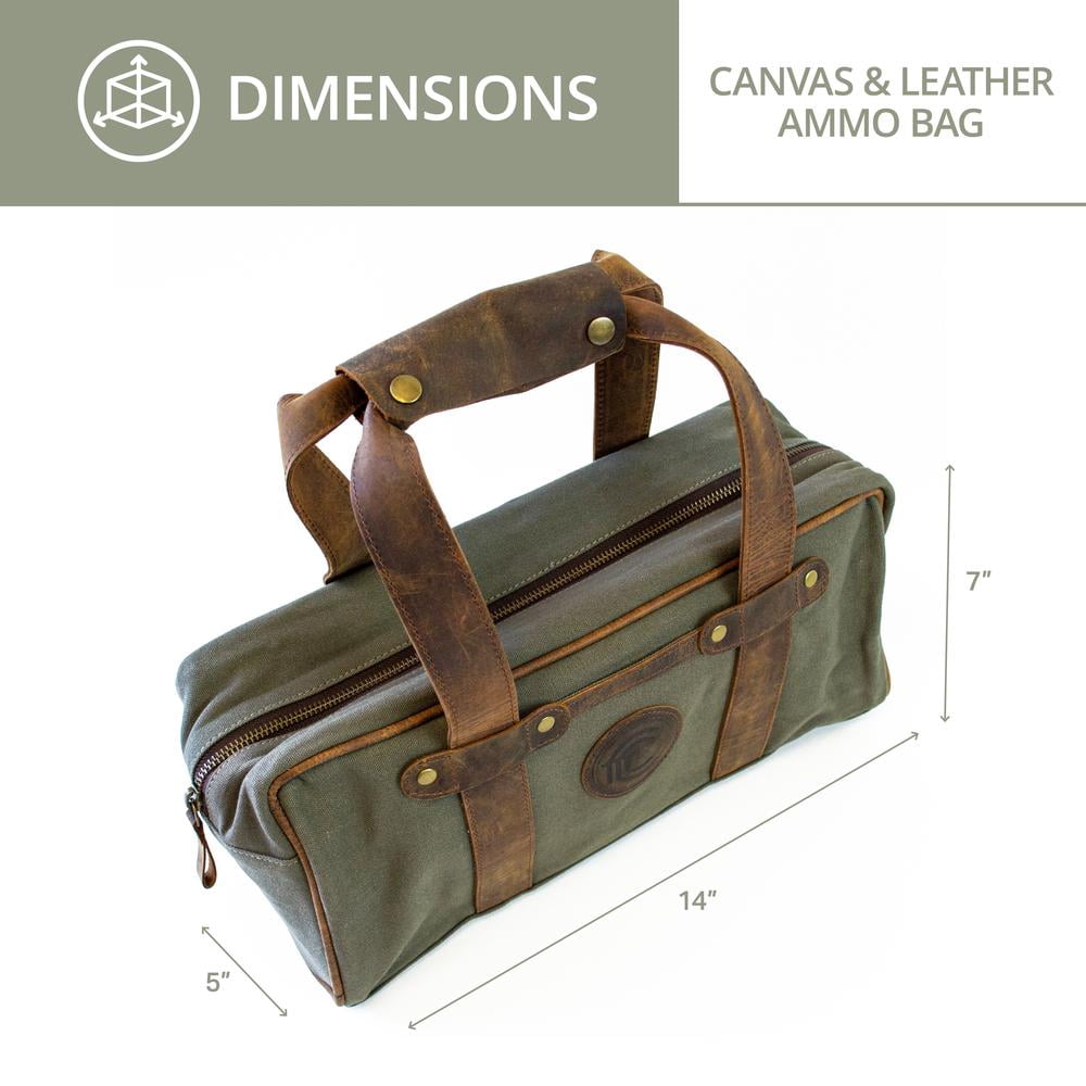 Canvas Leather Ammo Bag
