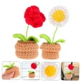 thumbnail image 4 of Greenadscape 2Ud Planta En Maceta Tejida Flores De Crochet Decorativas Y Duraderas, 4 of 8