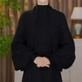 thumbnail image 5 of Fashion Hollow Out Knitted Shawl Coat, Women's Knitted Slouchy Wrap Cardigan Shawl Coat, Oversized Cardigans for Women, 5 of 12