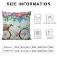 thumbnail image 5 of PRATYUS Hydrangea Flower Pillow Covers Watercolor Floral Bicycle Butterfly Spring Summer Pillows Decorative Throw Pillow Cases Green Leaf Plant Pillowcase for Outdoor Couch Patio 12x12in, 5 of 5