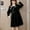 Black, variant on Wavsuf Children Girls Casual Dresses Knitted Black Children's Clothing Size 140
