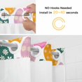 thumbnail image 2 of Easter Eggs No Hooks Shower Curtain with Snap-in Liner Spring Green Yellow Pink Teal Floral Eggs Shower Curtains for Bathroom, Waterproof, Easy Install, Washable 60"x72", 2 of 9