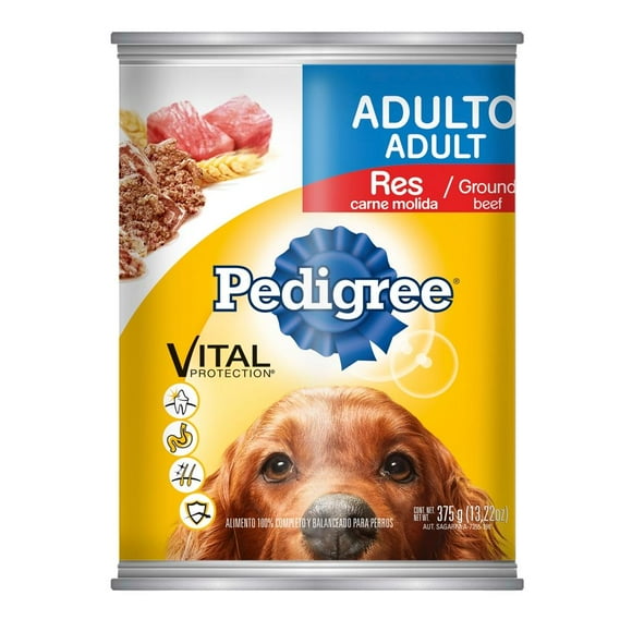 Alimento para perro Pedigree Vital Protection adulto res carne molida 375 g