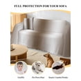 thumbnail image 4 of Brown White Ombre Couch Cover for 2 Cushion Couch, Vintage Minimalist Country Gradient Washable Love Seat Sofa Covers Slipcover, Throw Sofa Covers for Pets, Furniture Protector 71"x102", 4 of 9