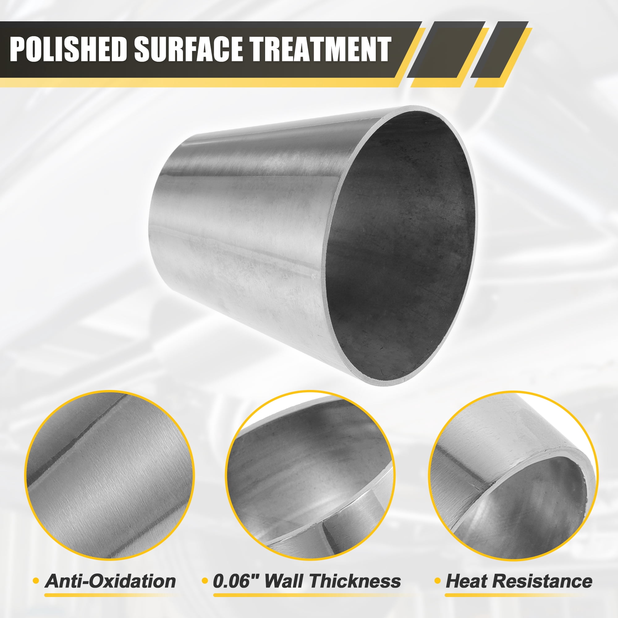 Unique Bargains Car Mandrel Exhaust Bend Elbow Pipe Concentric Reducer 1pcs 1.5"-2.5" OD
