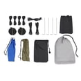 thumbnail image 4 of Camping Hammock with Mosquito Net, 290 X 140cm Portable Hammock and 310 Tarp Set, Black and Gray Outdoor Hammock for Backpacking, Hiking, Beach, 4 of 12
