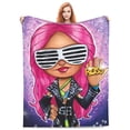 thumbnail image 1 of Manta de franela ultra suave y acogedora de Sasha Banks para picnic para niños, niñas y adultos, mantas ligeras y esponjosas para sofá, cama, sofá, sala de estar, 1 of 6