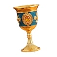 thumbnail image 1 of lingqin Medieval Goblet Compact Engraved Anniversary Handcraft Multipurpose Wine Cup Gold Blue, 1 of 9