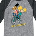thumbnail image 3 of Hey Arnold! - Arnold and Gerald on Bike - Toddler And Youth Raglan Graphic T-Shirt, 3 of 5