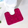 thumbnail image 4 of Cómoda alfombra de baño antideslizante, alfombrilla absorbente de agua para bañera y ducha, con núcleo de espuma viscoelástica, suave, adecuada para cualquier ocasión, 50 cm x 80 cm, color rojo, 4 of 5