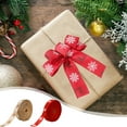 thumbnail image 7 of Christmas Ribbon, Holiday Decoration, Linen Wired Ribbon for Gift Wrapping and Crafts, Reindeer Snowflake Pattern, 2m Length, Multicolor, 7 of 7