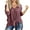 Rust Red, variant on Womens Loose Blouse Long Sleeve V Neck Button Down T Shirts Tie Front Knot Casual Tops Wine Red XL