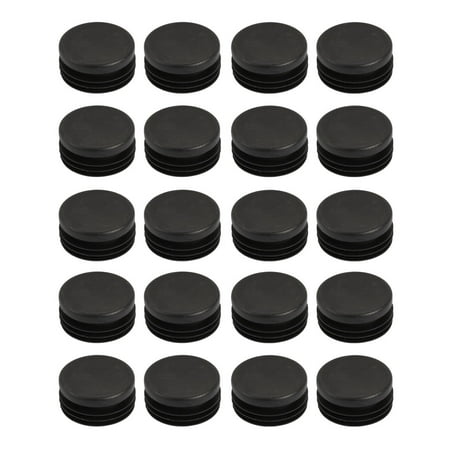 20 Pcs Chair Table Leg Plastic Cap Round Tube Insert Fit 36mm Pipe Outer Dia