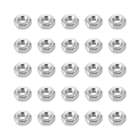 

25pcs M3 Metric 316 Stainless Steel Hexagon Hex Nut Silver Tone