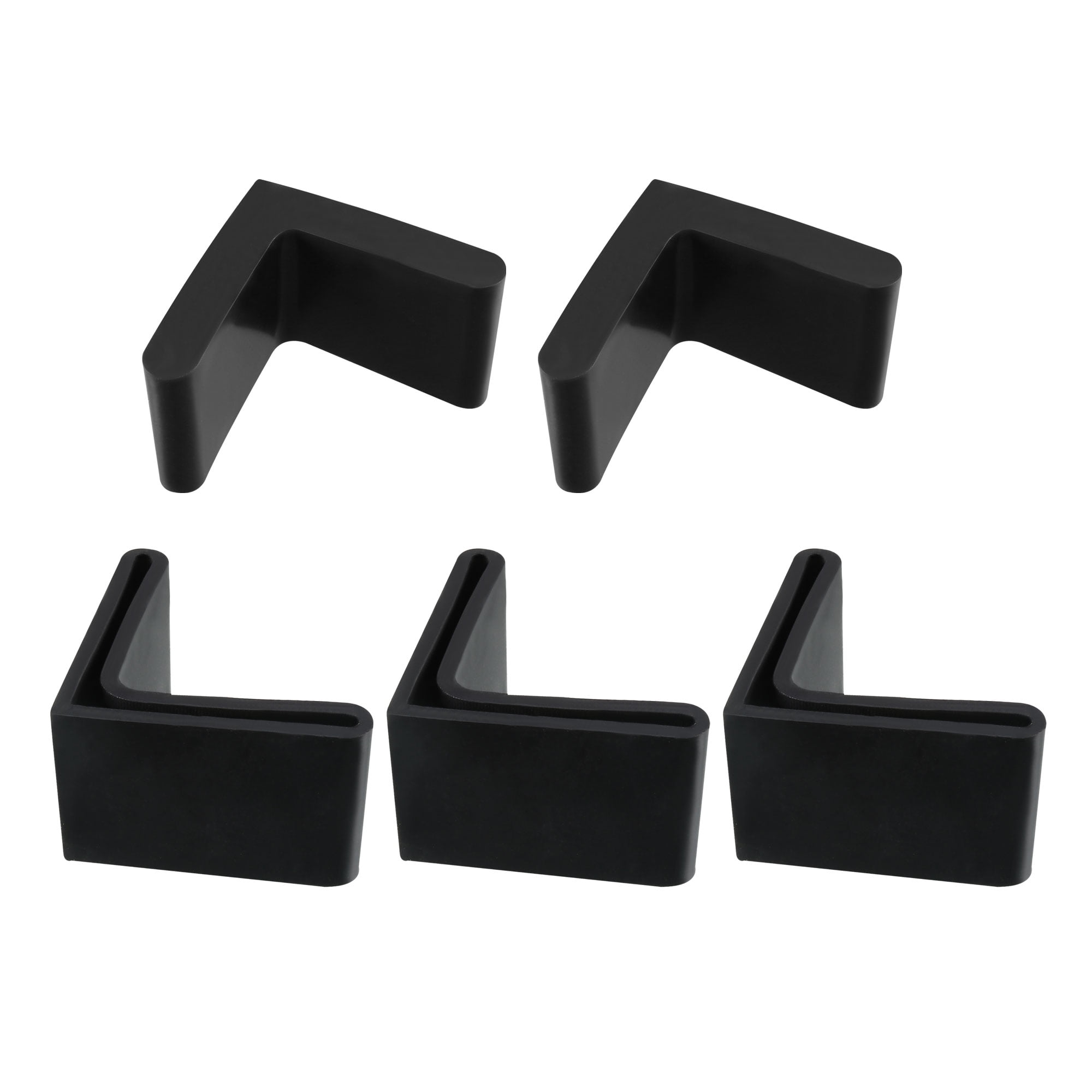 Newest 10 Pcs Black 1" x 1" Furniture Square Rubber Foot Covers Protectors D2B1 