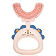 thumbnail image 1 of Cepillo de dientes en forma de U Silicona Formación para niños Cepillo de dientes Manual de 360 ​​grados Limpieza Reutilizable Limpieza de Limpieza Hogar Suministros Rosa Methold HA028517-01B, 1 of 7