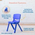 thumbnail image 4 of ECR4Kids Plastic School Stackable Chair, 12in, Classroom Furniture, Blue, 4-Pack, 4 of 9