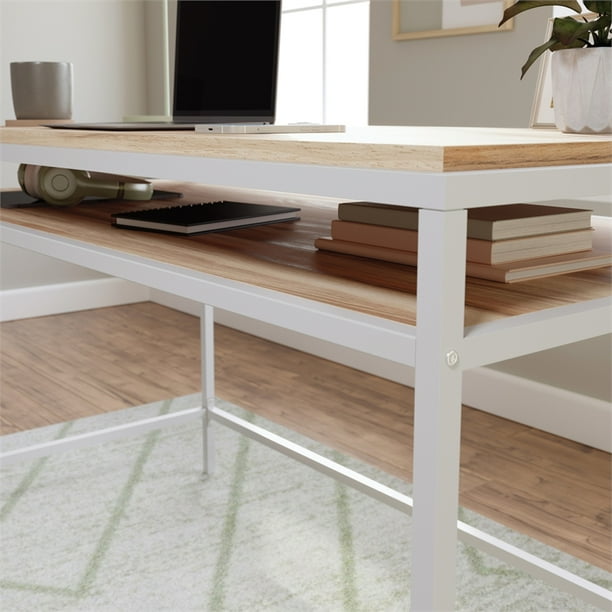 Sauder Nova Loft Engineered Wood Writing Desk in Kiln Acacia Brown