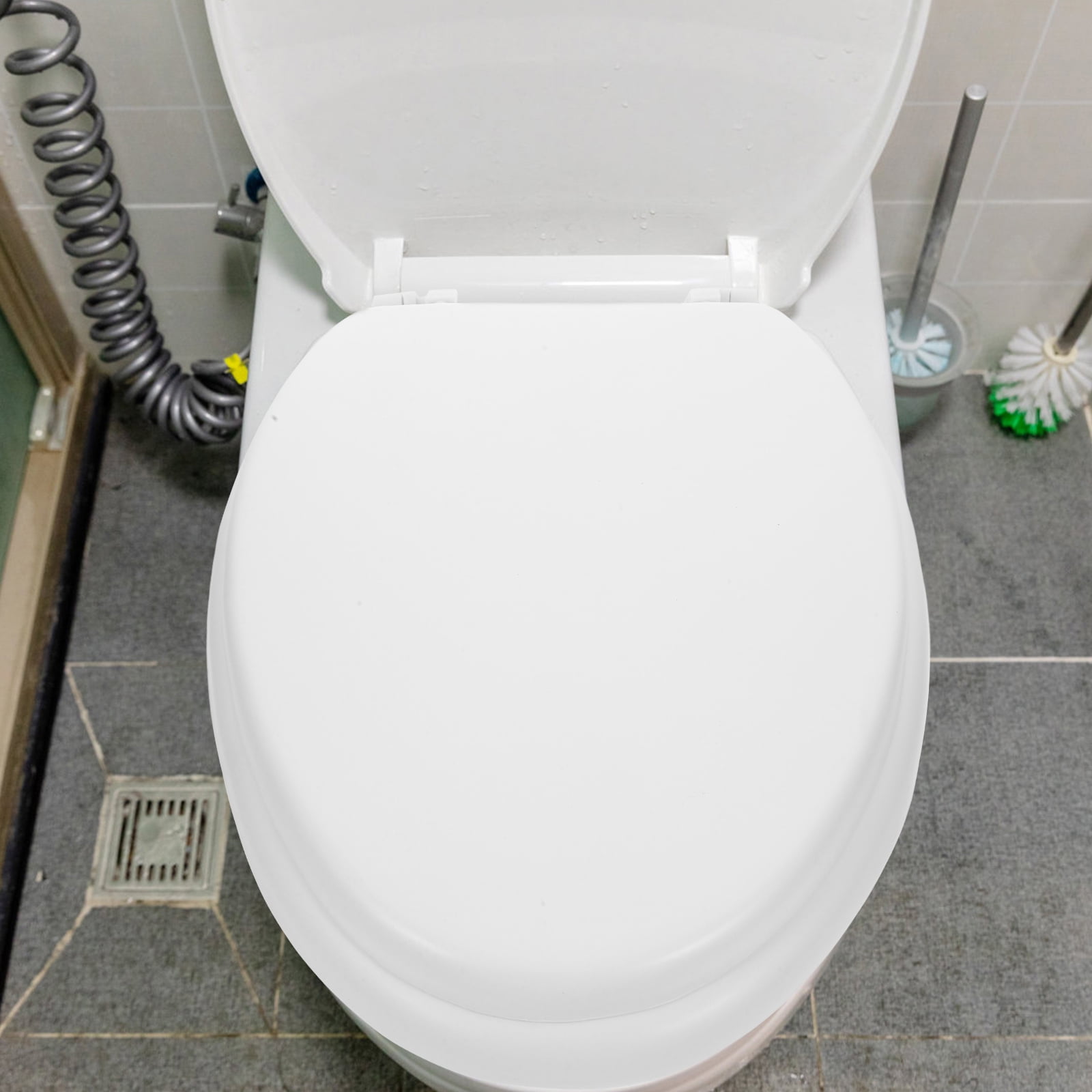 Pawsdot Heavy Duty Padded Round Soft Close Foam Toilet Seat 2pcs Easy to Clean Comfortable for Plus Size Users