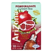 (10 sticks) Arizona Pomegranate Green Tea Sugar Free 0 Calories Iced Tea Stix-1.0 OZ
