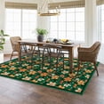 thumbnail image 2 of 8'x10' Area Rugs Boho Floral Bedroom Washable Low Pile Non Slip Indoor Carpet for Nursery Playroom Living Room Green, 2 of 7